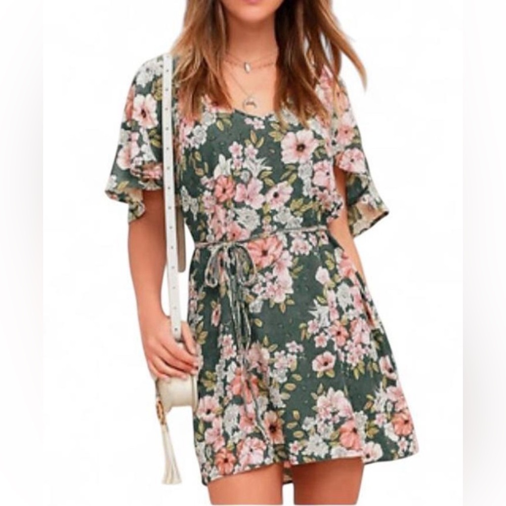 Floral Green Dress